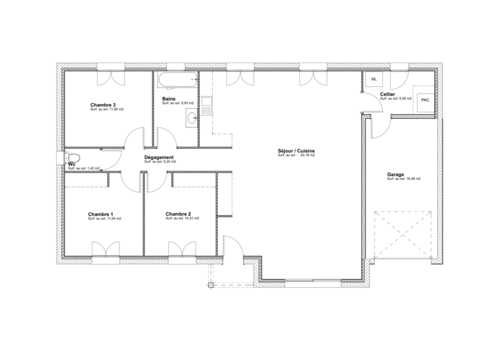 Modèle Fauvette - 105 m²