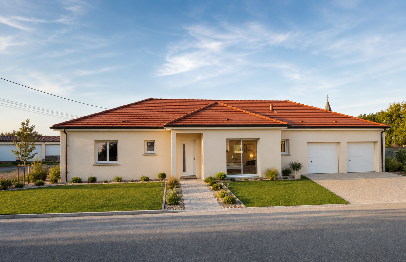 Une maison de plain-pied de 106 m² avec double garage